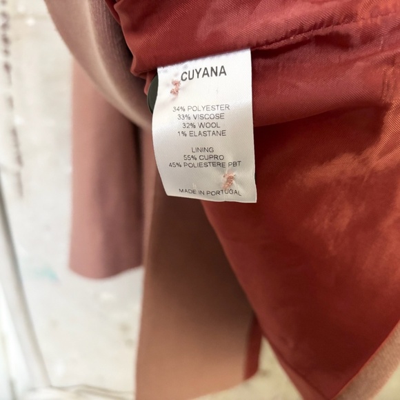 Cuyana Wool Blend Double Breasted Blazer, Pink Dusty Rose - Picture 5 of 5